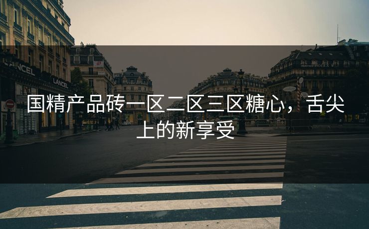 国精产品砖一区二区三区糖心，舌尖上的新享受