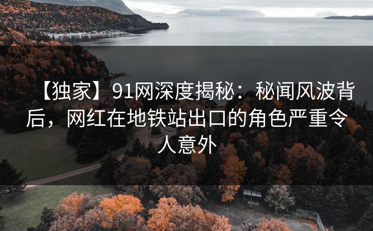 【独家】91网深度揭秘：秘闻风波背后，网红在地铁站出口的角色严重令人意外